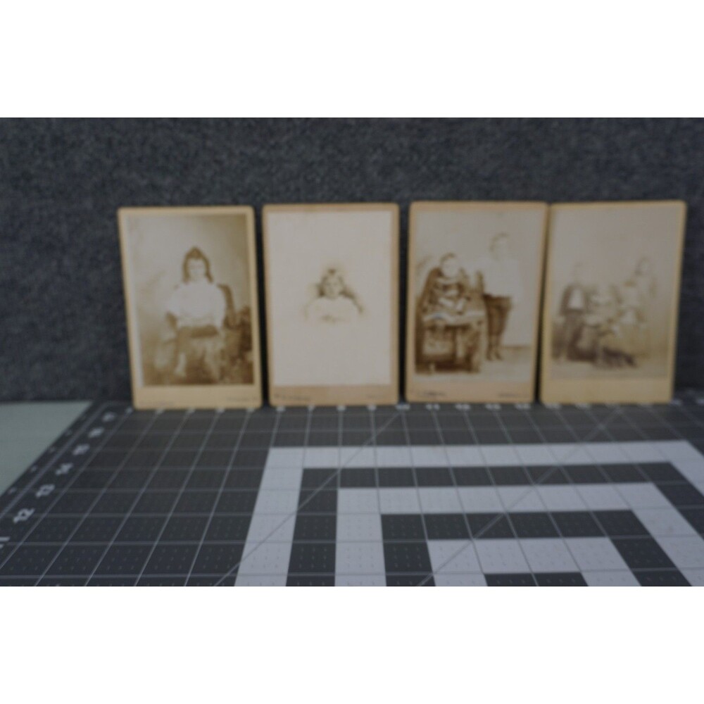 4 Late Victorian Cabinet Card Child Studio Photographs WS Fleming Somerset PA